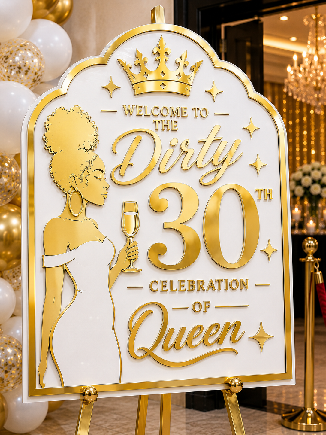 Custom Landmark Birthday Acrylic Sign – Personalized Milestone Party Decor