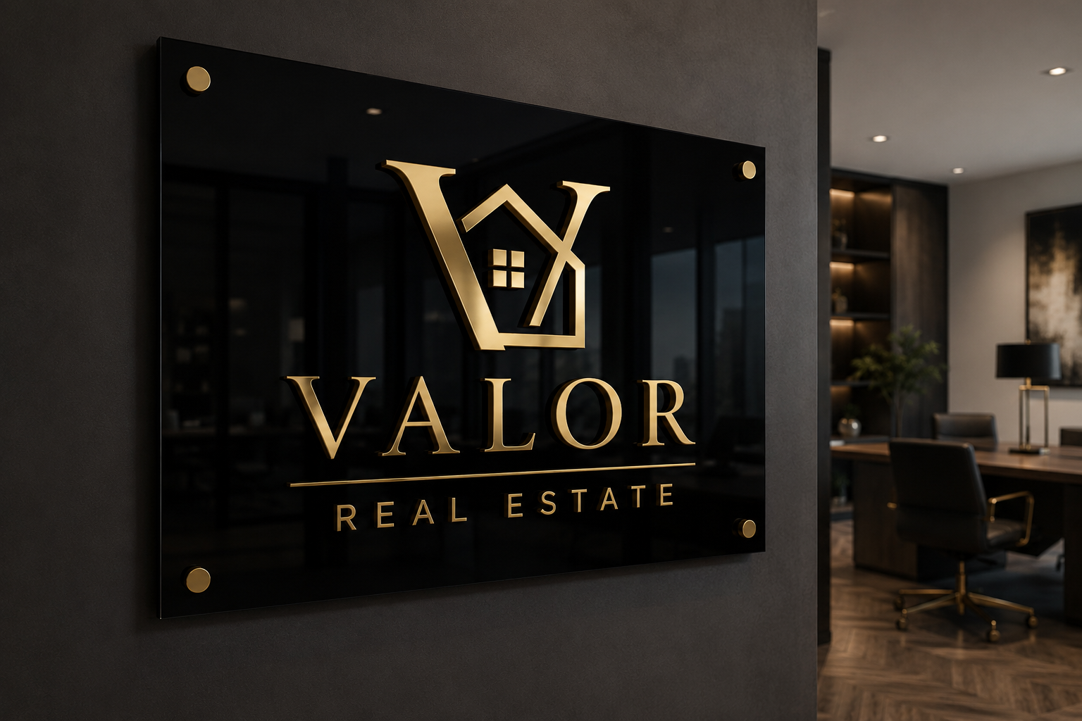 Personalized Business Welcome Sign – Custom Acrylic Office & Realty Logo Sign