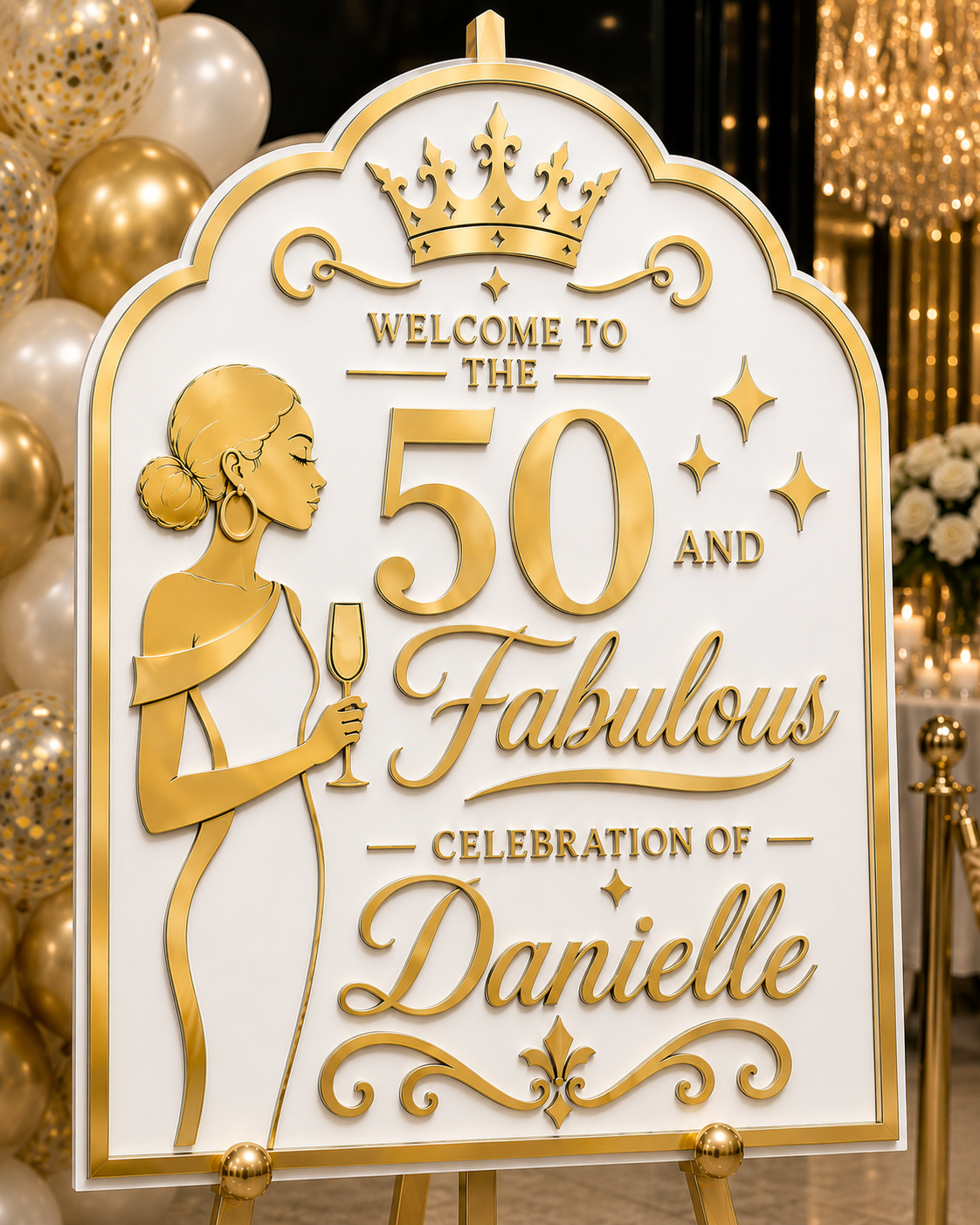 Personalized Landmark Birthday Sign – Custom Acrylic Engraved Milestone Decor
