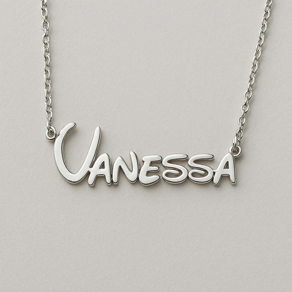 Personalized Name Necklace - Silver stainless steel