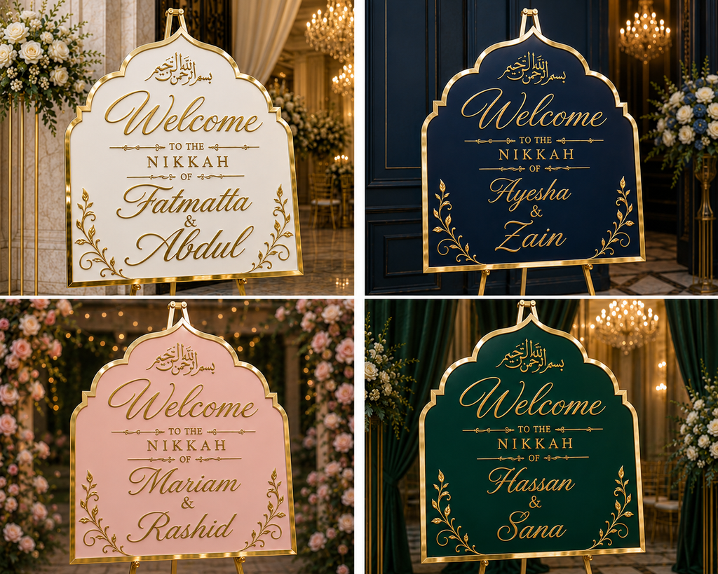 Luxury Wedding Welcome Sign | Mirror Gold Wedding Decor | Custom Wedding Sign