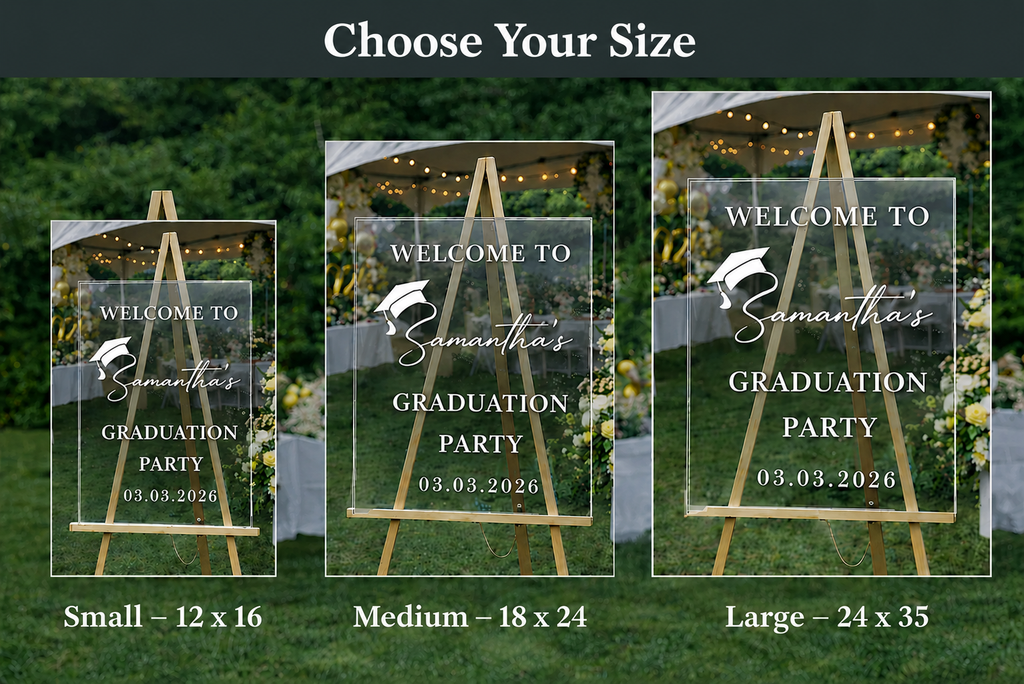 Custom Graduation Sign – Laser Cut Acrylic | Multiple Sizes