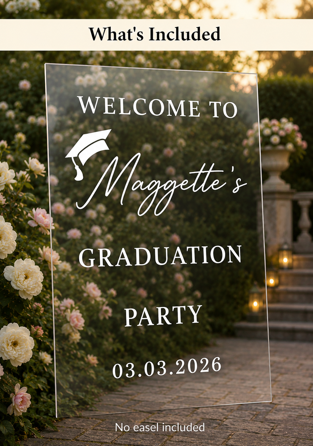 Custom Graduation Sign – Laser Cut Acrylic | Multiple Sizes