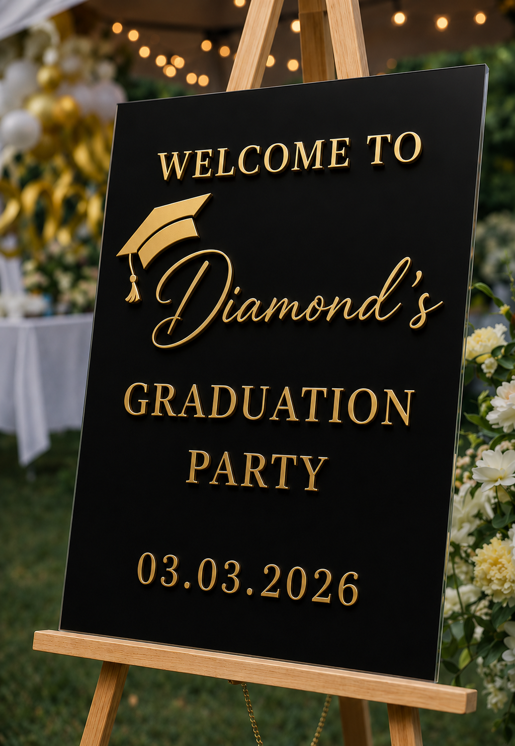 Custom Graduation Sign – Laser Cut Acrylic | Multiple Sizes