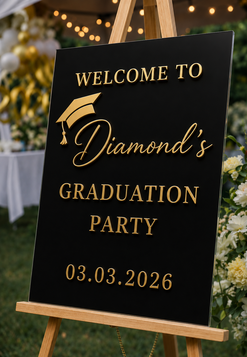 Custom Graduation Sign – Laser Cut Acrylic | Multiple Sizes