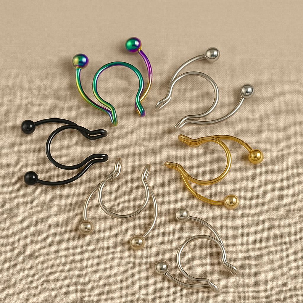 Sparkle Without the Piercing: Chic Minimalist Septum Hoop