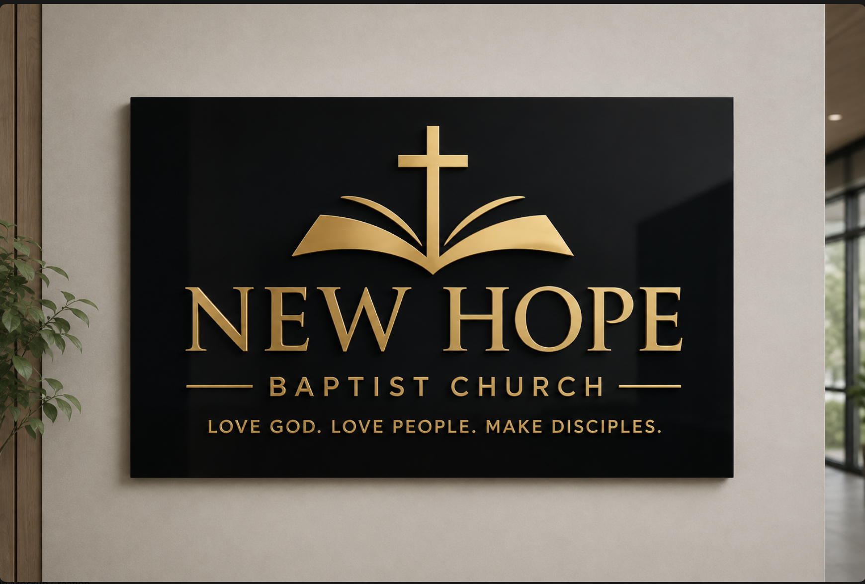 Custom Church Sign – Personalized Acrylic Welcome Sign for Churches & Ministries