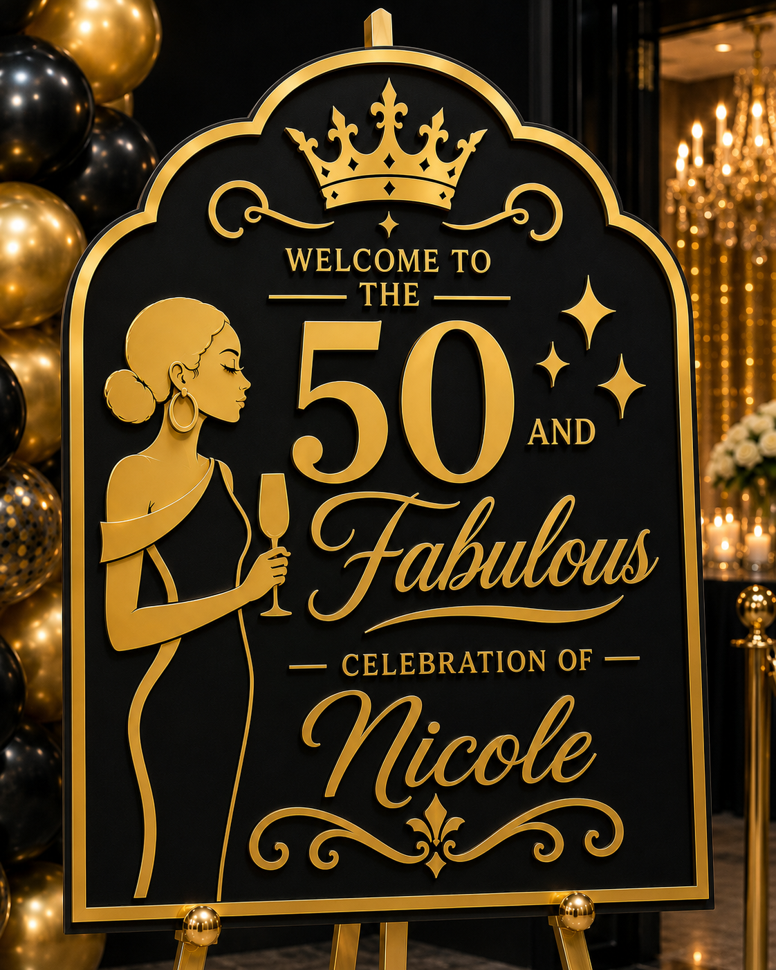 Personalized Landmark Birthday Sign – Custom Acrylic Engraved Milestone Decor