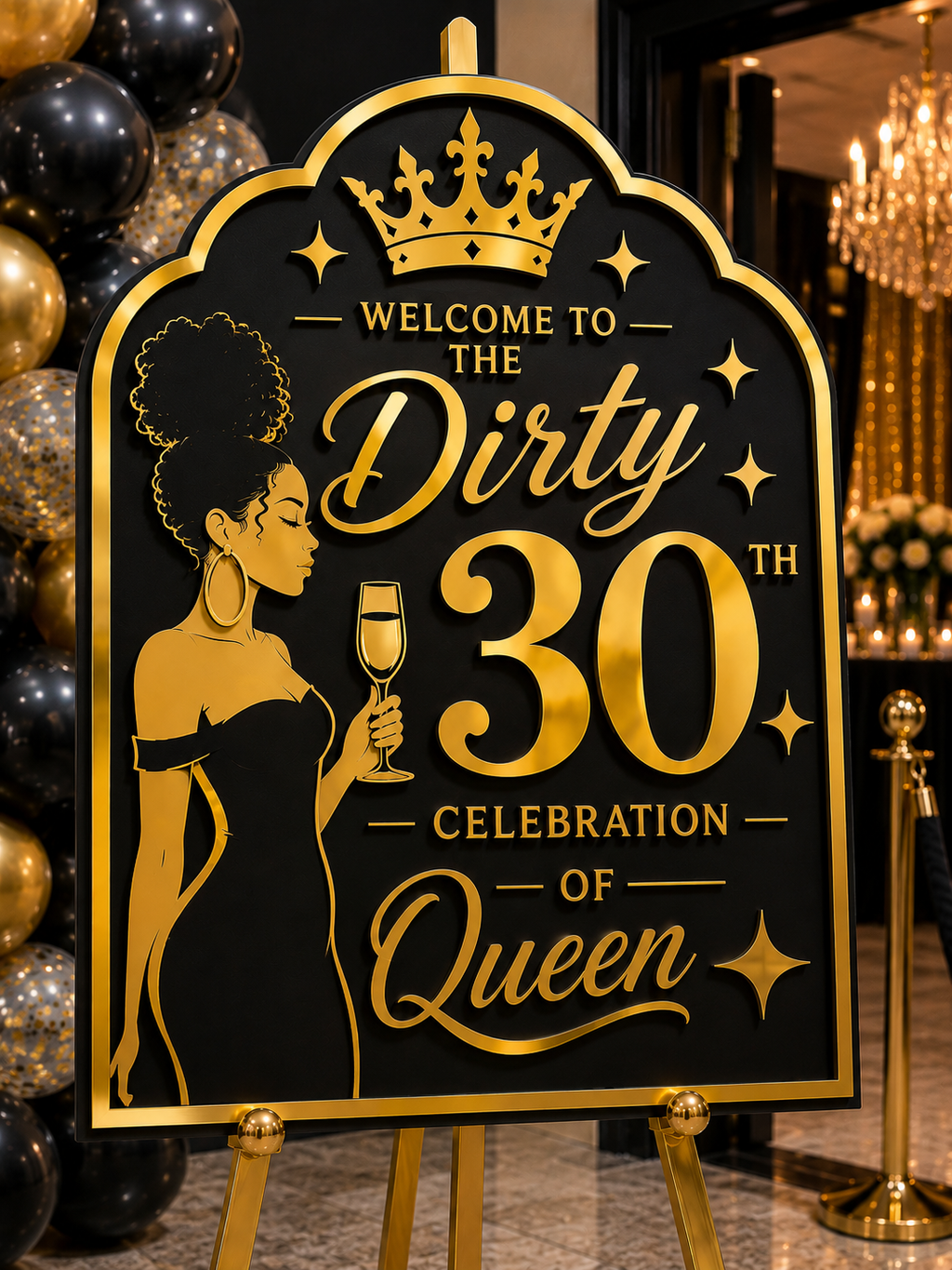 Custom Landmark Birthday Acrylic Sign – Personalized Milestone Party Decor