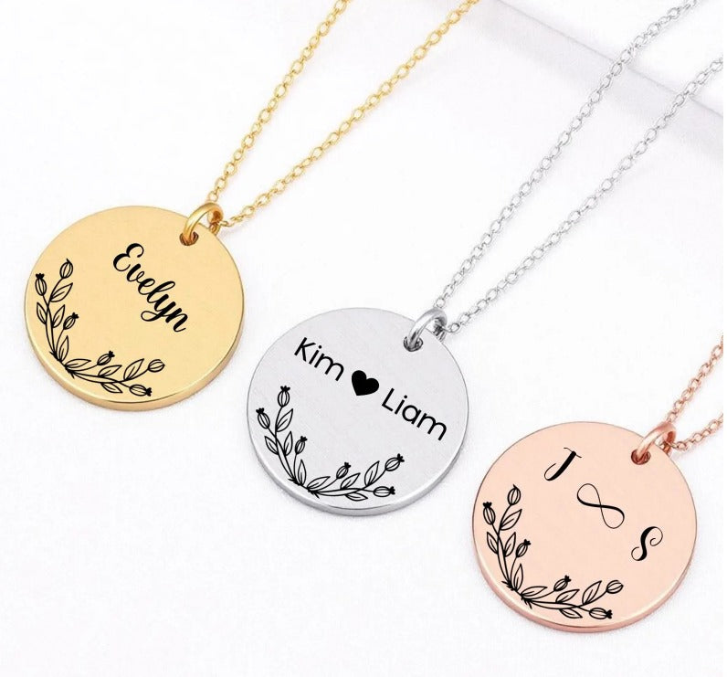 Personalized Engraved Handmade Necklace