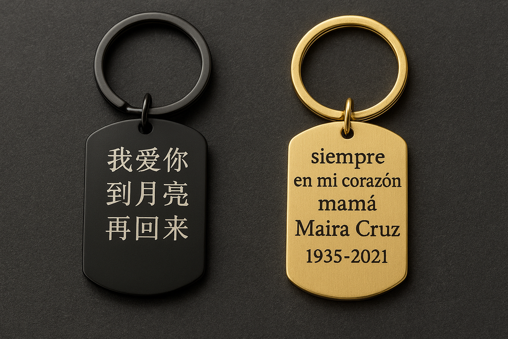 Custom Engraved Tag Keychain