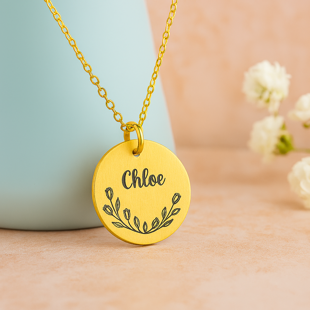 Personalized Engraved Handmade Necklace