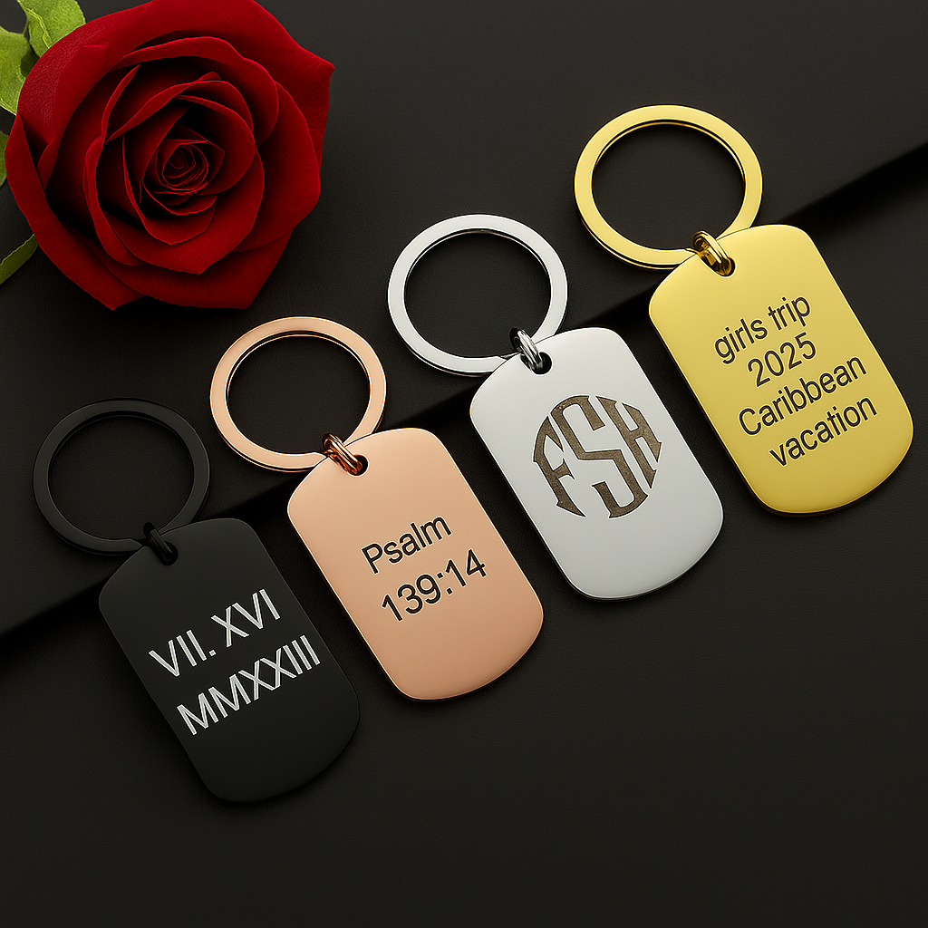 Custom Engraved Tag Keychain