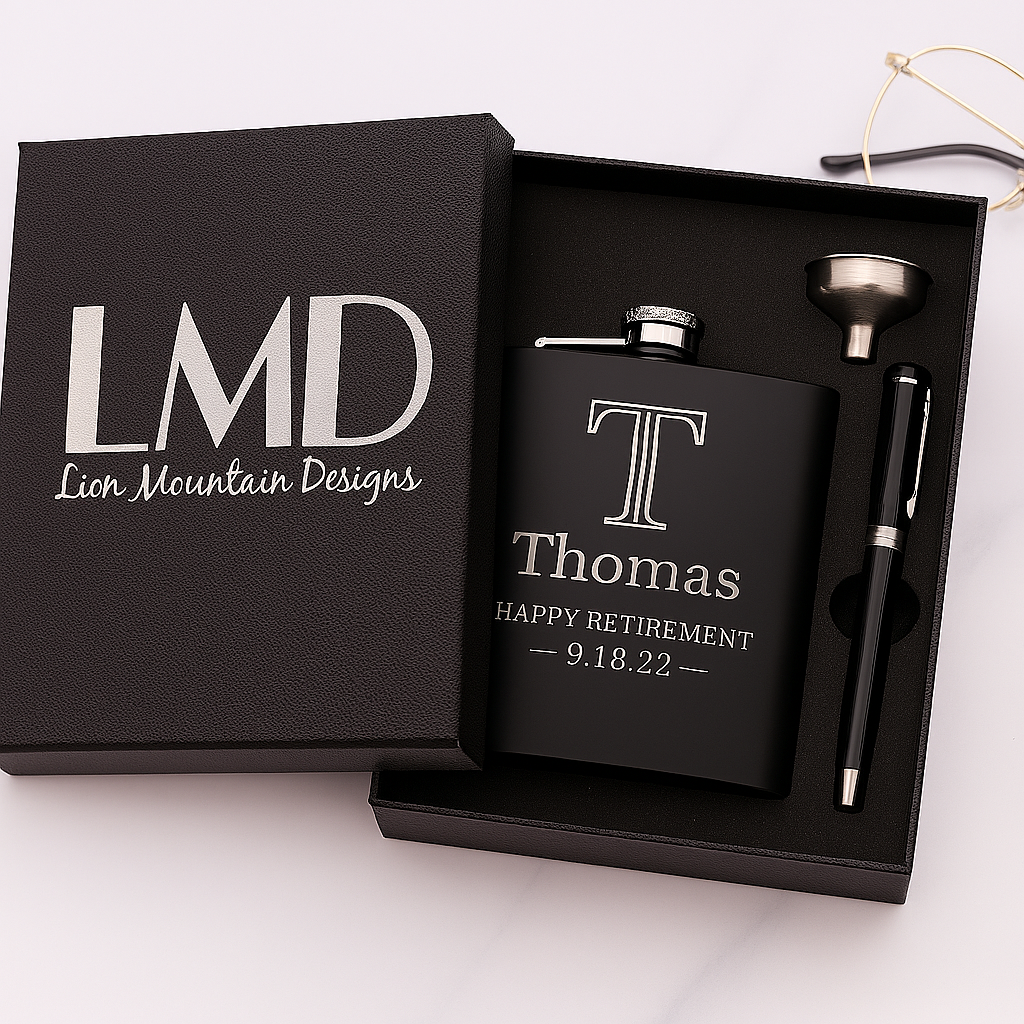 Custom Stainless Steel Flask – Stylish Gift for Groomsmen & Guests