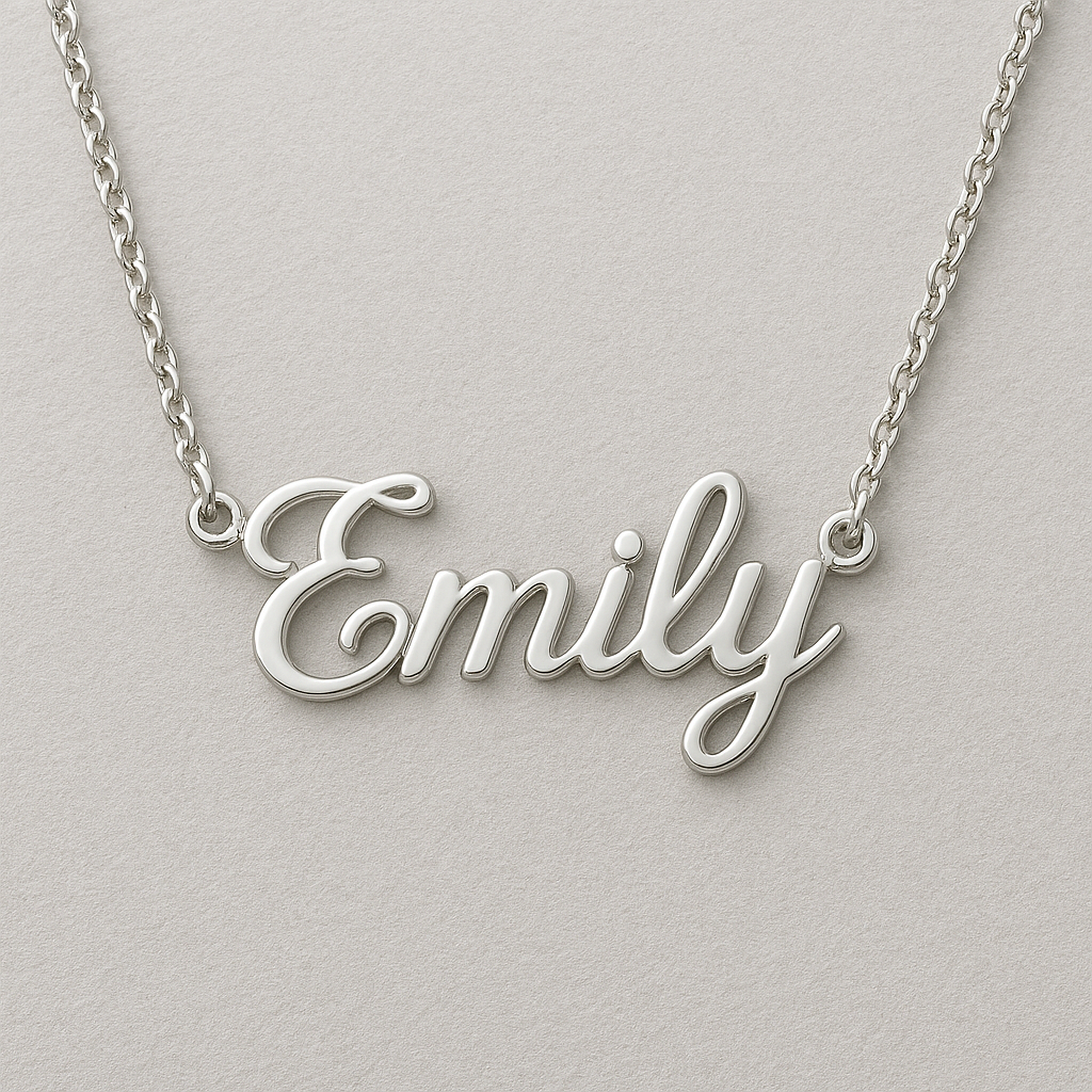 Personalized Name Necklace - Silver stainless steel