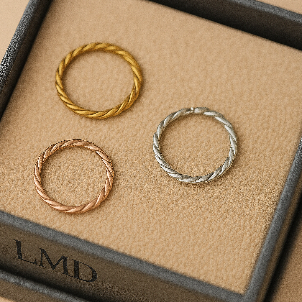 Stainless Steel faux nose ring: Twist Septum.