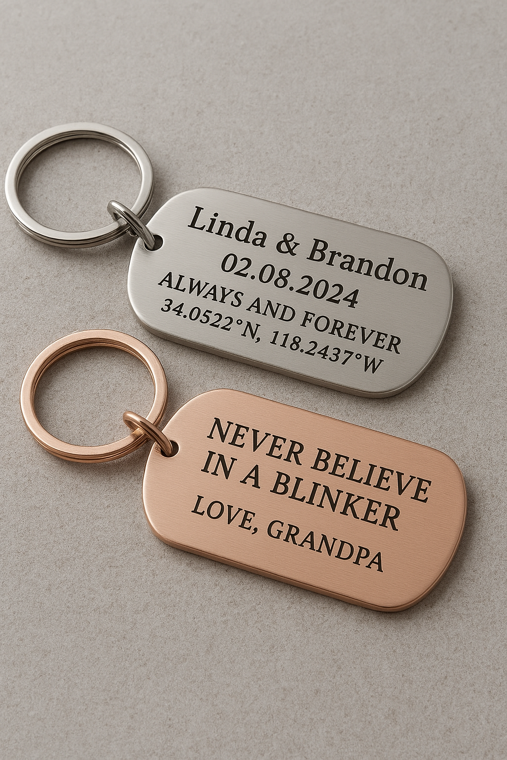 Custom Engraved Tag Keychain