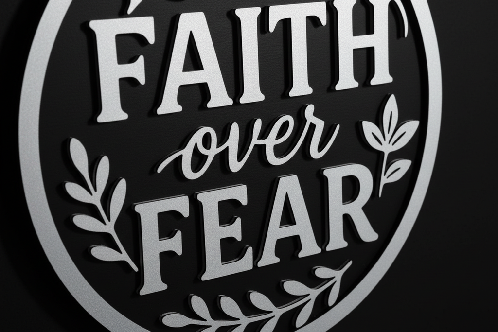Faith Over Fear - 3D Detail Close-Up