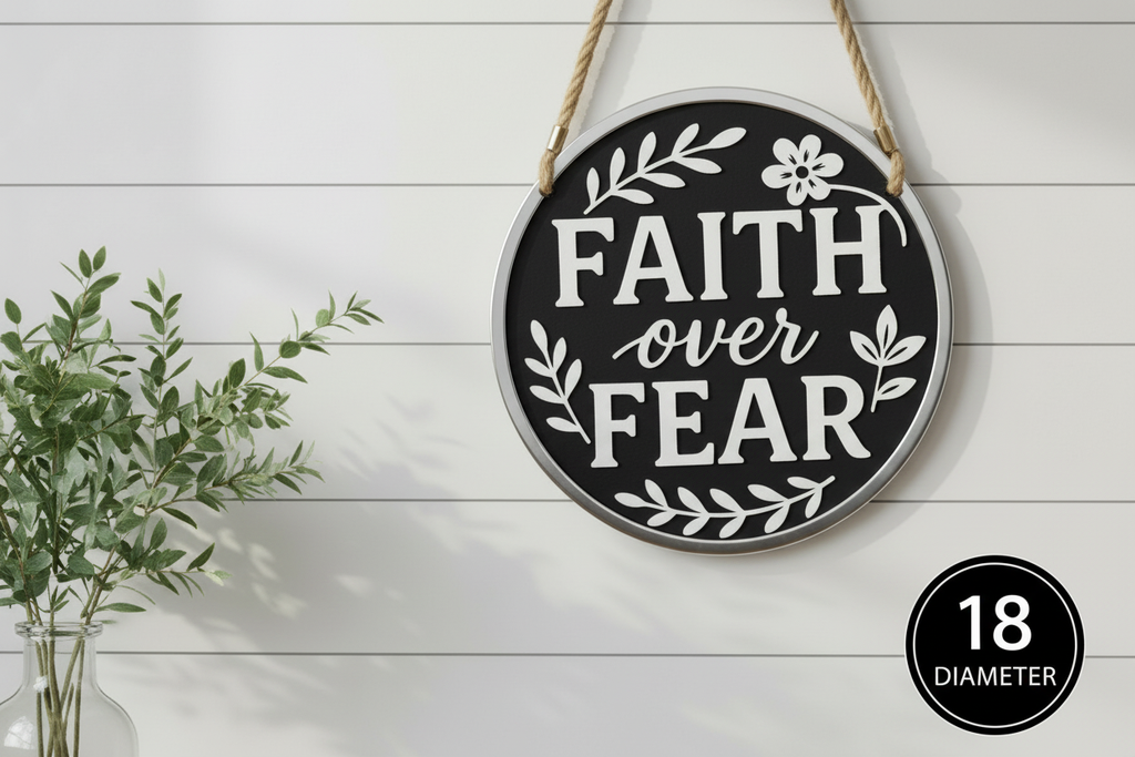 Faith Over Fear - Tight Zoom with Diameter Badge