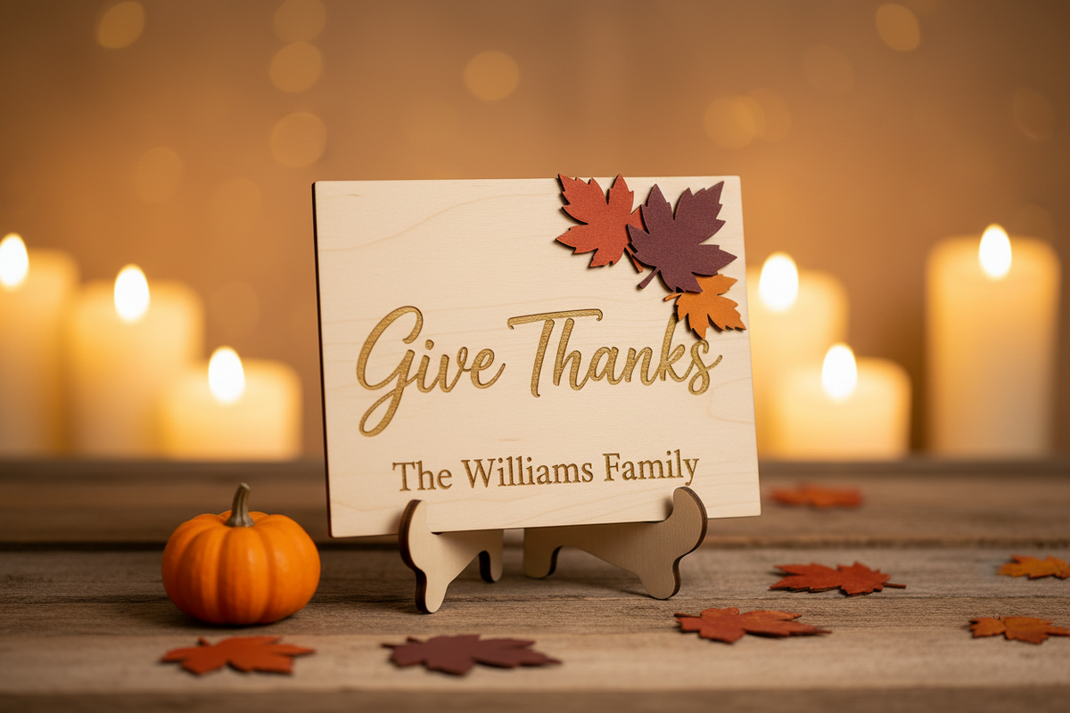 Give Thanks Mini Table Sign