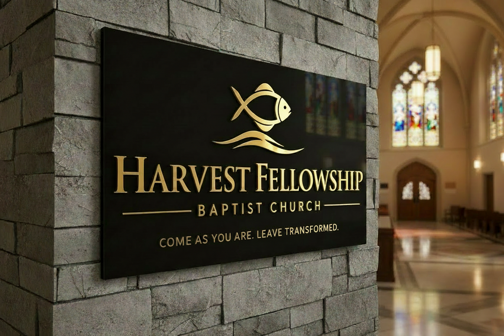 Custom Church Sign – Personalized Acrylic Welcome Sign for Churches & Ministries