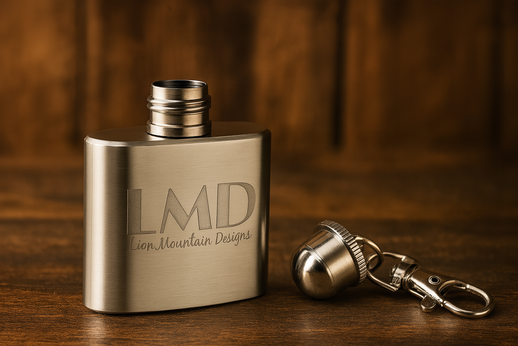 Compact Wine Flask Keychain