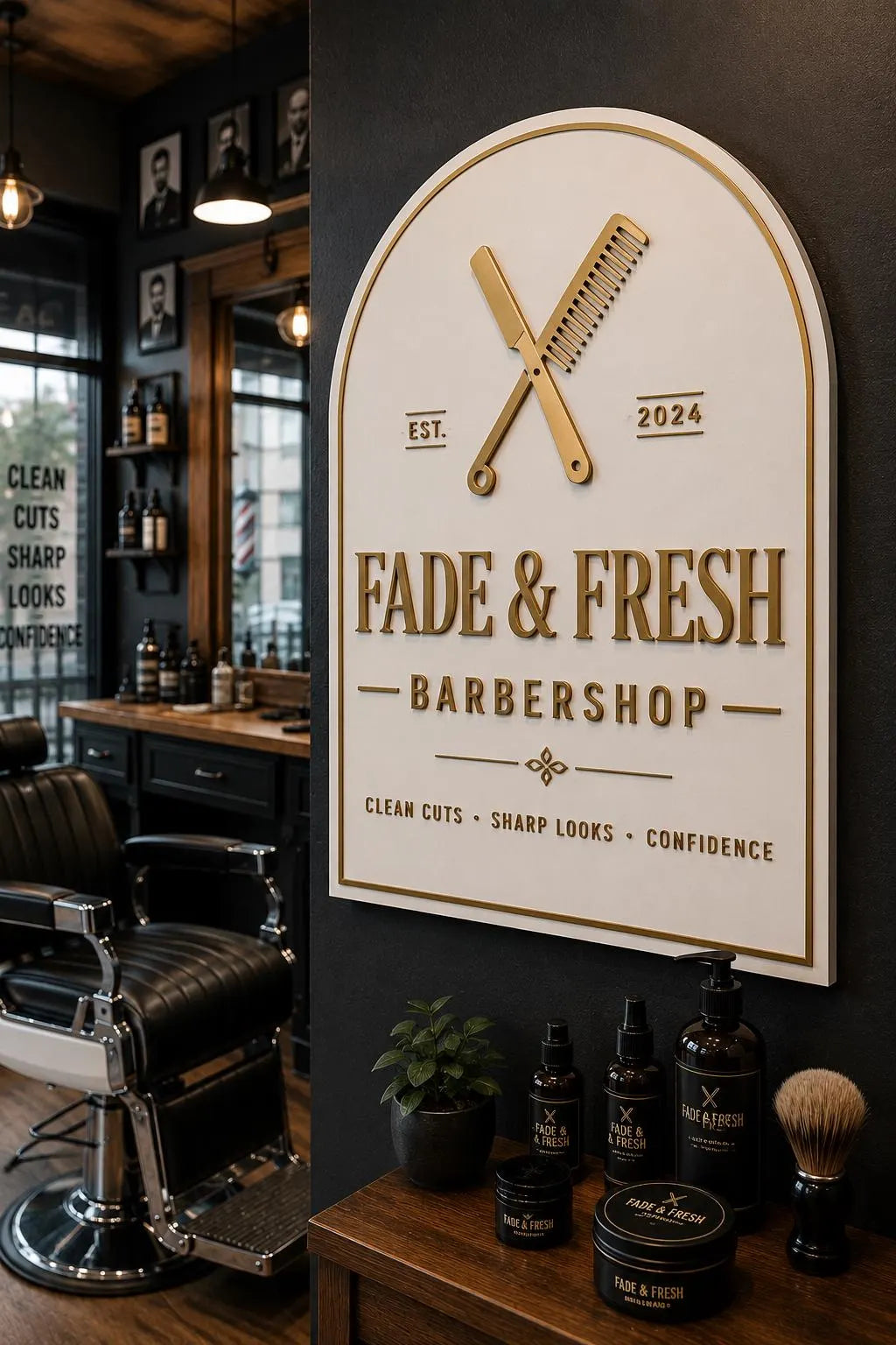 Personalized Barbershop Sign