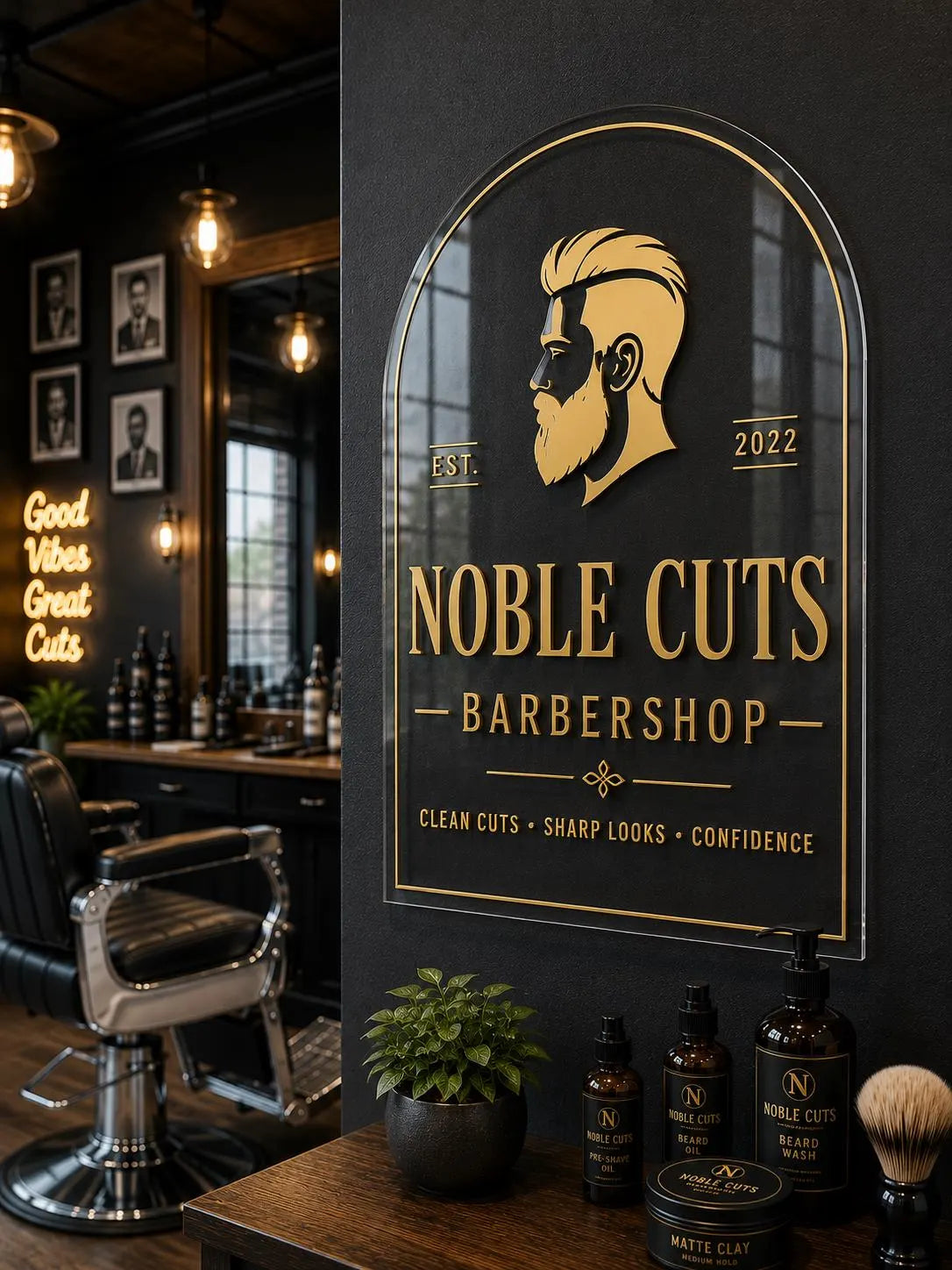 Personalized Barbershop Sign