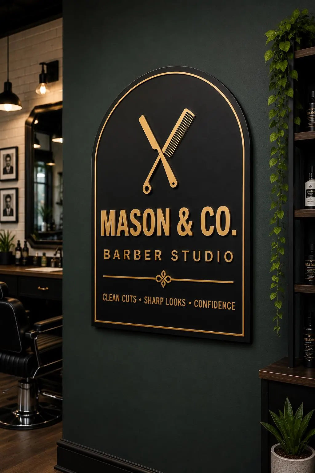 Personalized Barbershop Sign
