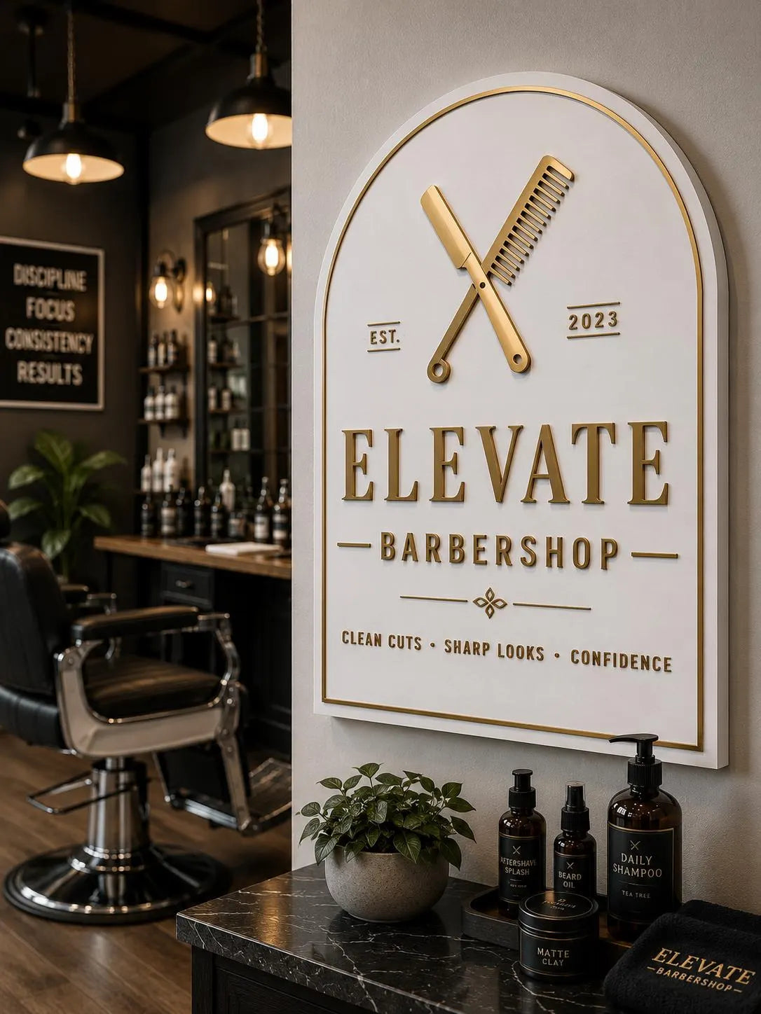 Personalized Barbershop Sign