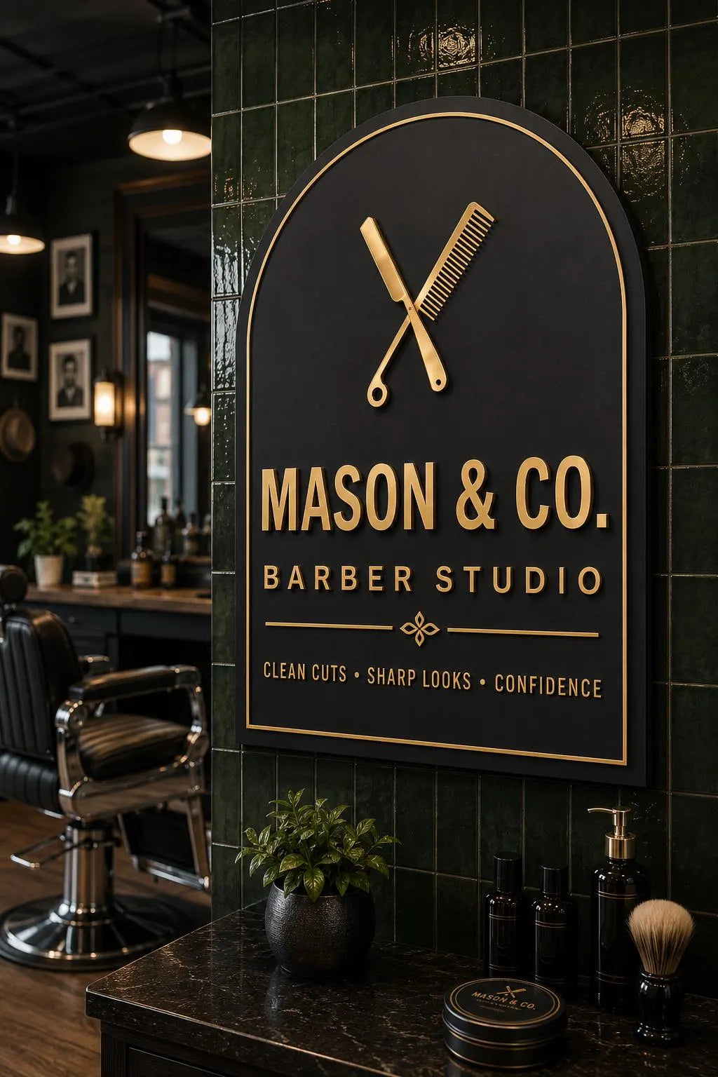Personalized Barbershop Sign