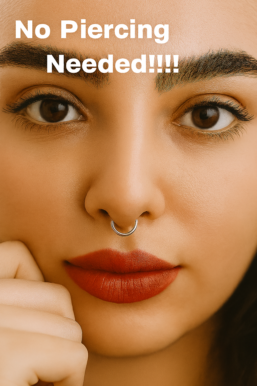 No-Pierce Titanium Nose Hoop – Lightweight & Hypoallergenic