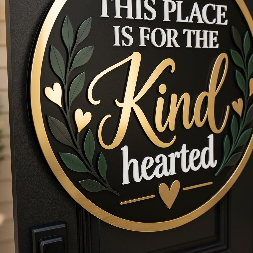 Kind Hearted Sign - 3D Detail Close-Up