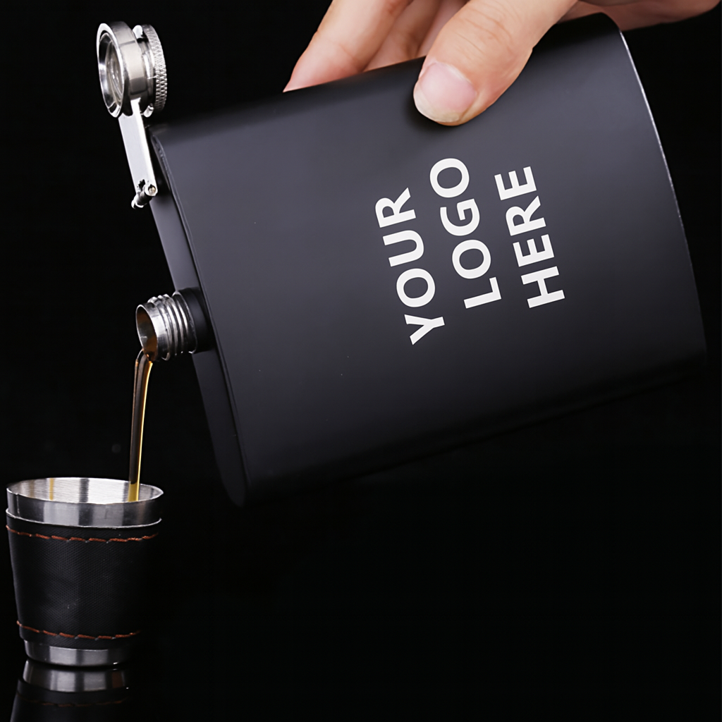 Custom Stainless Steel Flask – Stylish Gift for Groomsmen & Guests