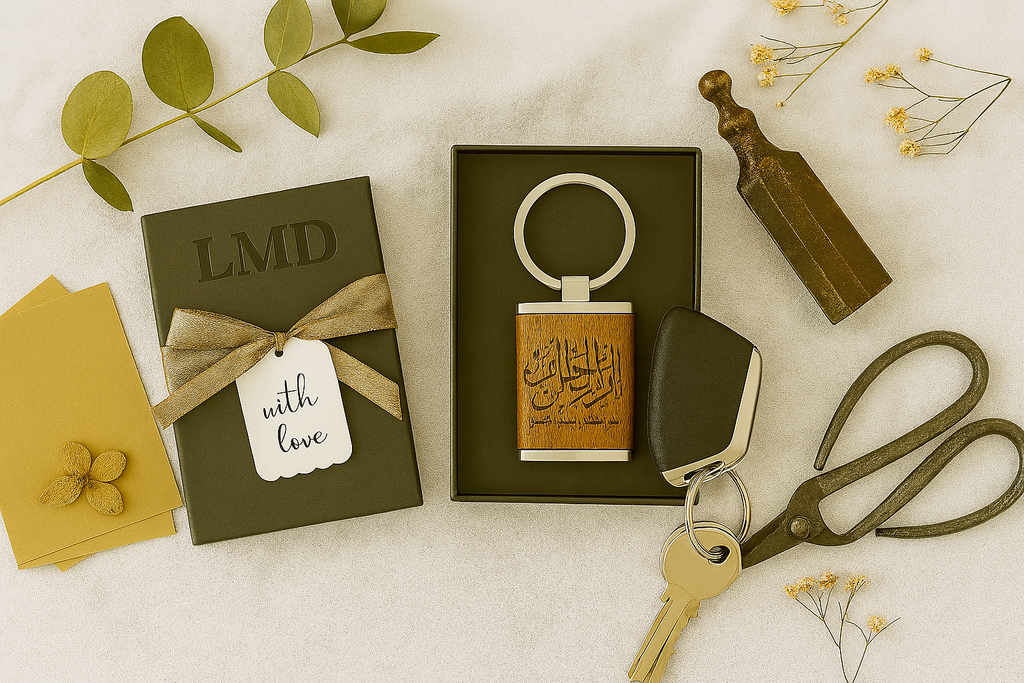 Custom Logo Wood Metal Keychain