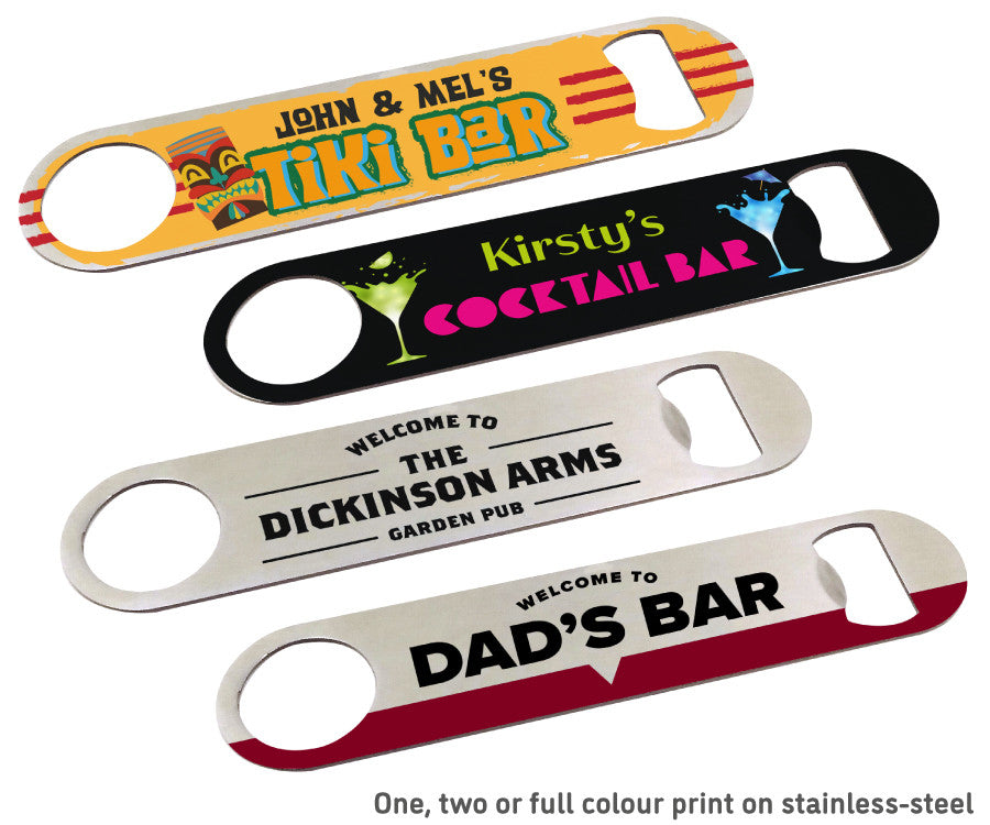 Custom Personalized Colorful Metal 304 Stainless Steel Flat Beer Bottle Opener