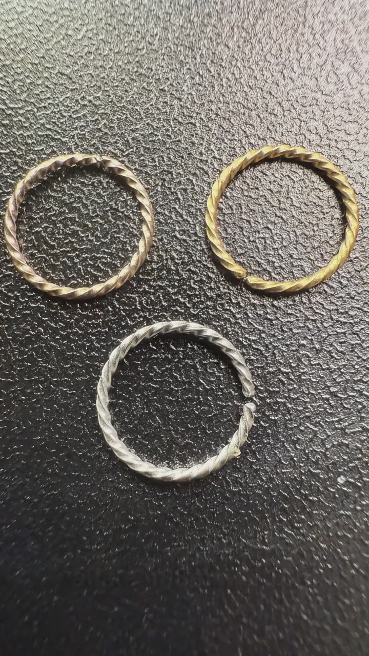 Stainless Steel faux nose ring: Twist Septum.