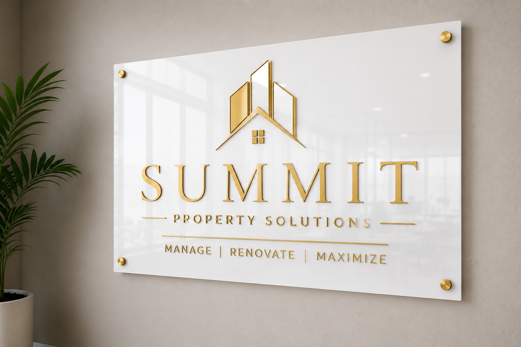 Personalized Business Welcome Sign – Custom Acrylic Office & Realty Logo Sign
