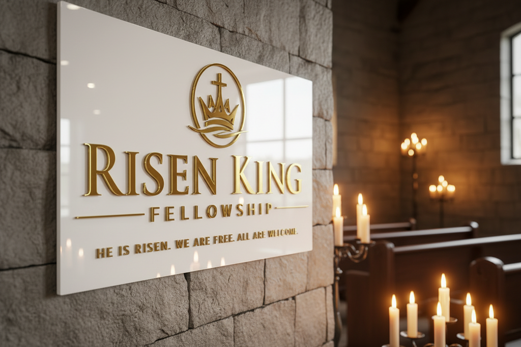 Custom Church Sign – Personalized Acrylic Welcome Sign for Churches & Ministries